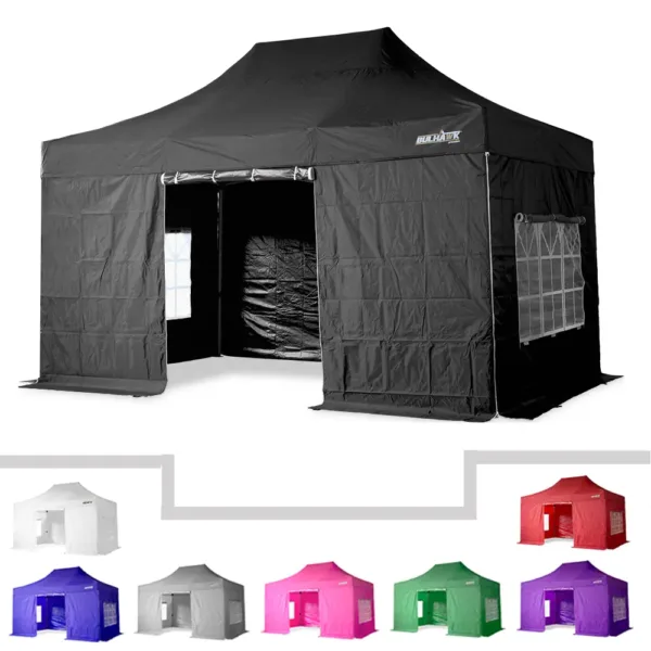 Bulhawk 3m x 4.5m Premium Hex 40 Heavy Duty Pop Up Gazebo