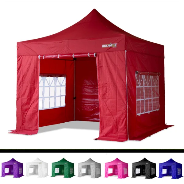 Bulhawk 3m x 3m Premium Hex 40 Heavy Duty Pop Up Gazebo