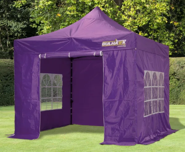 Bulhawk 2 of 3x3 Premium 32 Pop up gazebo (Purple) including SIDEWALLS & accessories