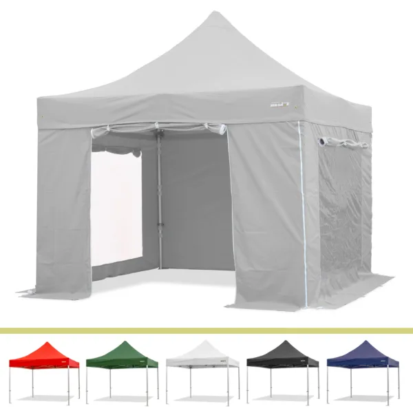 Bulhawk 3x3m Deluxe 50mm Hex Aluminium Heavy Duty Industrial Grade Pop Up Gazebo