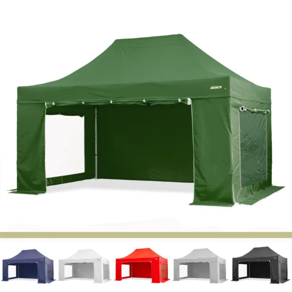Bulhawk 3x4.5m Deluxe 50mm Hex Aluminium Heavy Duty Industrial Grade Pop Up Gazebo