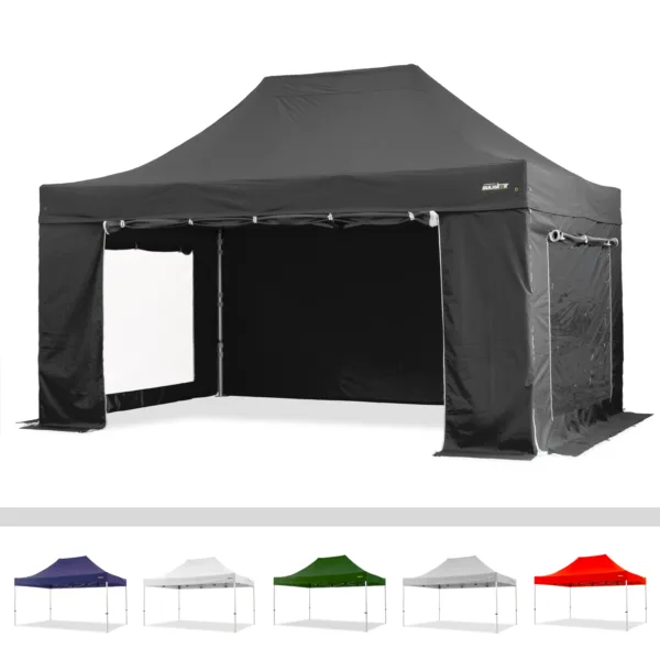 Bulhawk 3x4.5 Premium Plus 40mm Hex Aluminium Heavy Duty Commercial Grade Pop Up Gazebo