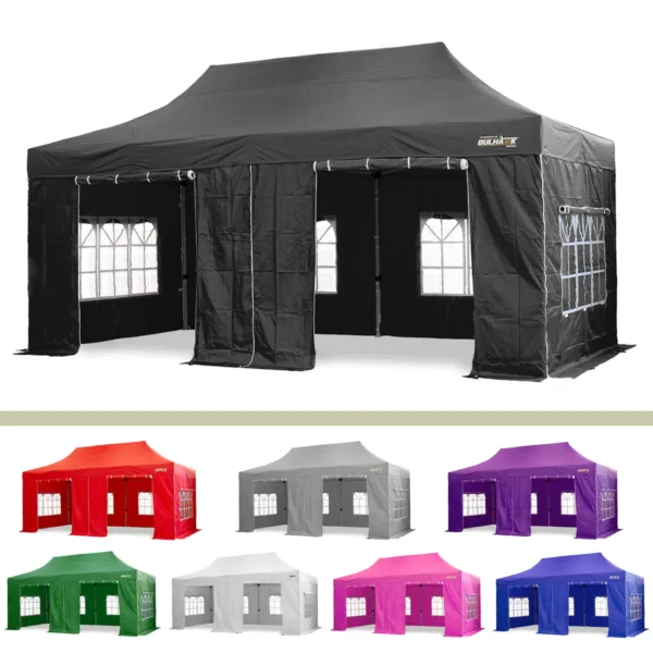 Bulhawk 3m x 6m Premium Hex 40 Heavy Duty Pop Up Gazebo